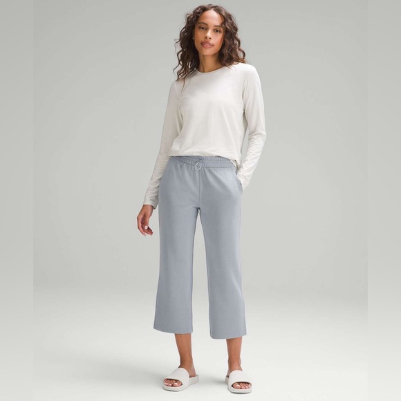 lululemon athletica Pants - Lululemon Softstreme High-Rise Straight Leg Cropped Pant Chambray Size 10